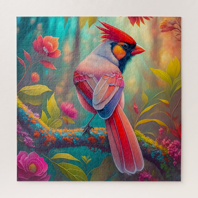 Puzzle Imaginaire Birds Homme Cardinal (Vertical)