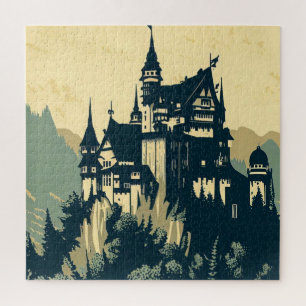 Puzzle Imaginaire Château médiéval - Style boisé japonais