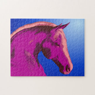 Puzzle Imaginaire Cheval Rose Face Abstrait