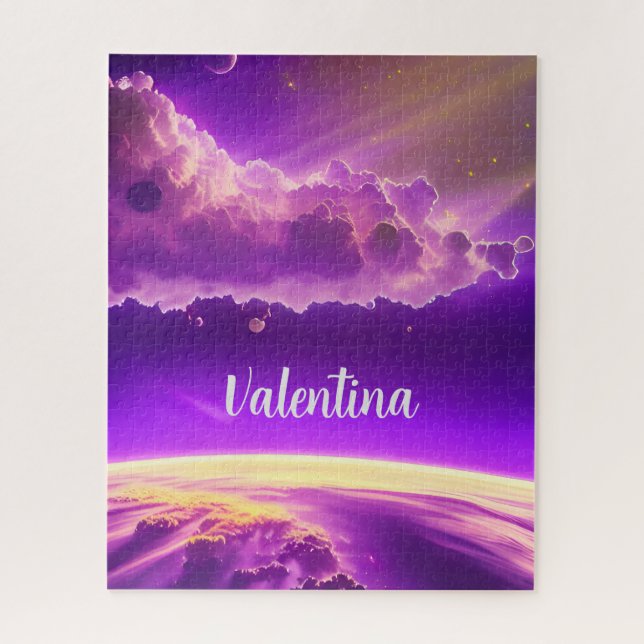 Puzzle Imaginaire complet violet et violet amusant Galaxi (Vertical)