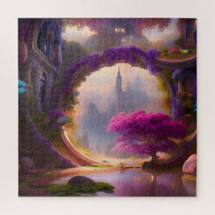 Puzzle Imaginaire cour fleurie