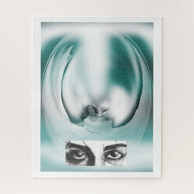 Puzzle Imaginaire dame et les yeux art (Vertical)