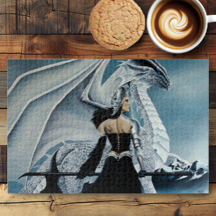 Puzzle Imaginaire de dragon blanc de la reine d'hiver