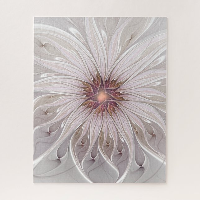 Puzzle Imaginaire Floral, Abstraite Fleur Pastel Moderne (Vertical)