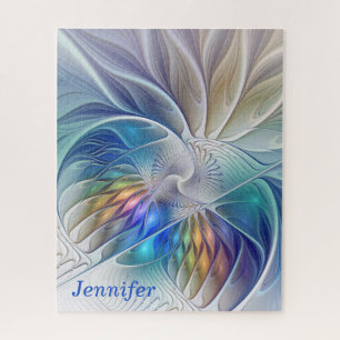Puzzle Imaginaire floral, Art Abstrait coloré Nom de la f