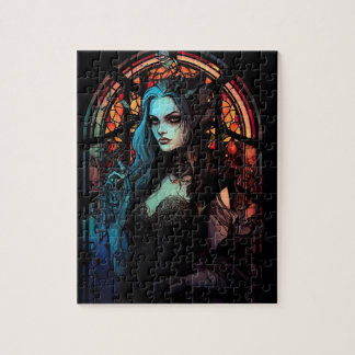 Puzzle Imaginaire foncé Gothique Skull Femme