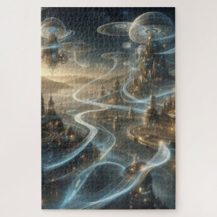Puzzle Imaginaire futuriste Space City Streams