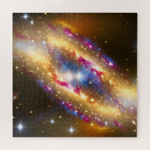 Puzzle Imaginaire Gold Blue et rose amusant Nebula image