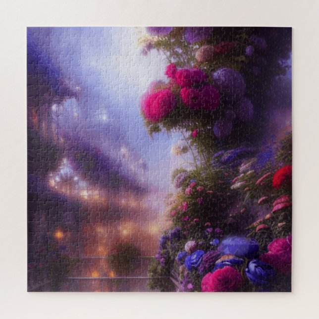 Puzzle Imaginaire Magique Jardin Paysage Avec Mansion (Vertical)