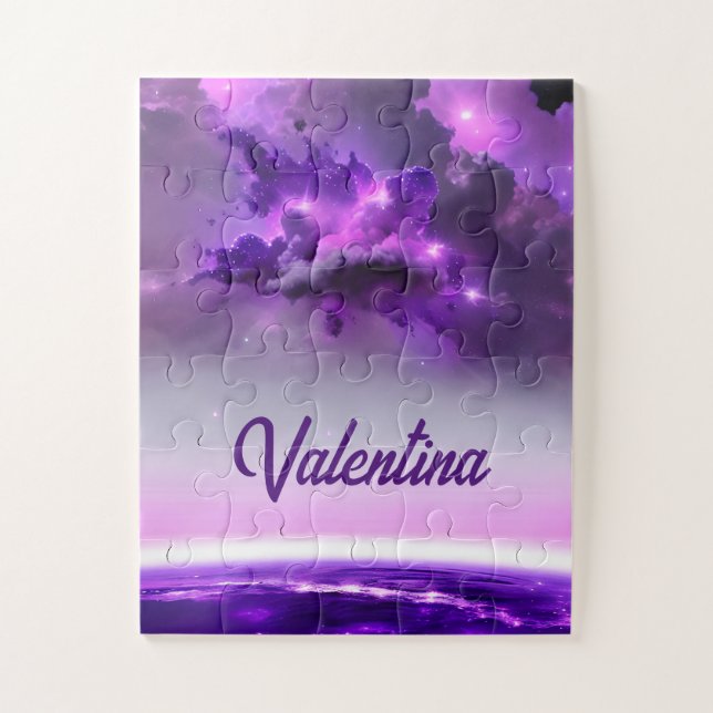 Puzzle Imaginaire Nuages violets Fun Galaxy Scène (Vertical)