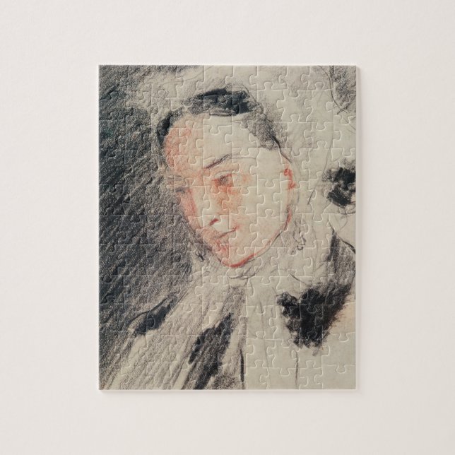 Puzzle Impératrice Eugénie (craie noire et rouge) (Vertical)