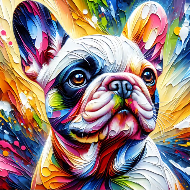 Puzzle Impression acrylique blanche de Bouledogue françai (Créateur téléchargé)