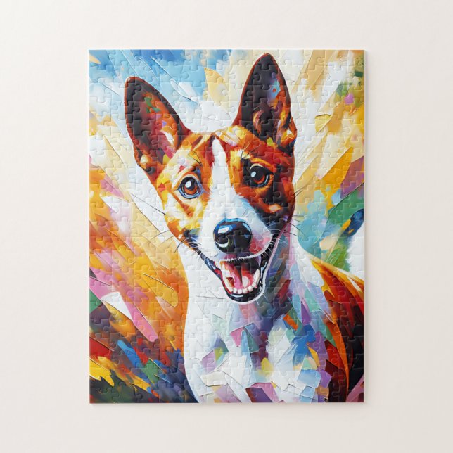 Puzzle Impression acrylique Chien Basenji Cadeau pour ama (Vertical)