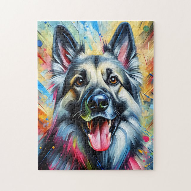 Puzzle Impression acrylique Chien berger allemand fauve A (Vertical)