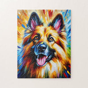 Puzzle Impression acrylique Chien Berger Allemand Golden