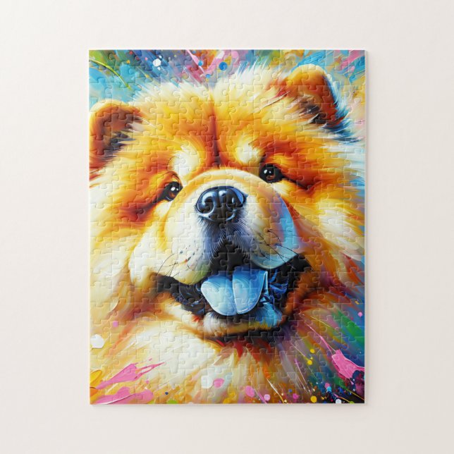 Puzzle Impression acrylique Chien Chow Chow Cadeau pour a (Vertical)