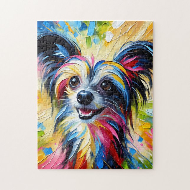 Puzzle Impression acrylique Chien Crête-de-chinois Cadeau (Vertical)