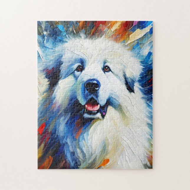 Puzzle Impression acrylique Chien des Pyrénées | Coloré (Vertical)