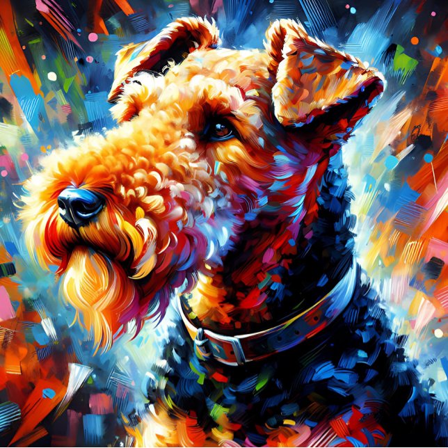 Puzzle Impression acrylique de chien Airedale Terrier | C (Créateur téléchargé)