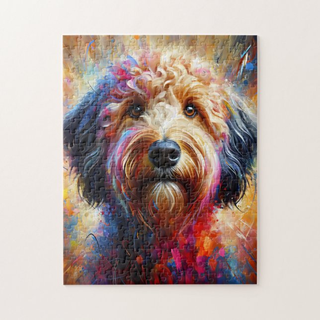 Puzzle Impression acrylique de chien Australian Labradood (Vertical)