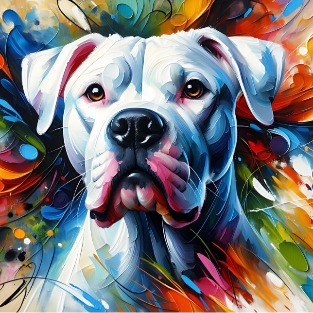 Puzzle Impression acrylique de chien Dogo Argentino | Col (Créateur téléchargé)