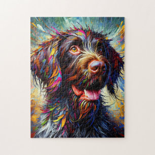 Puzzle Impression acrylique de chien Pointer à poil dur a