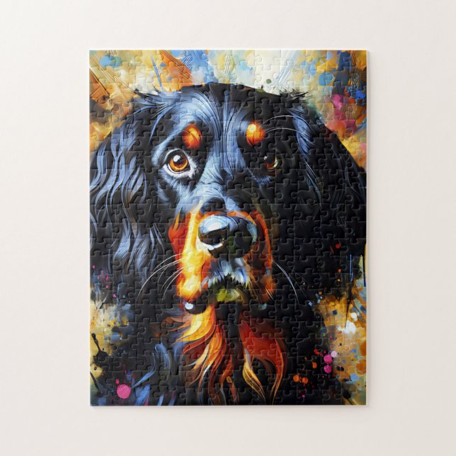 Puzzle Impression acrylique du chien Gordon Setter | Colo (Vertical)