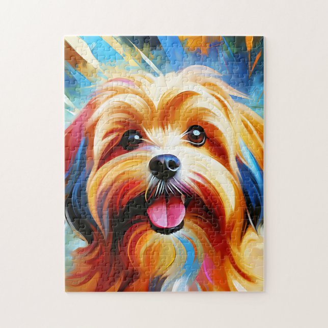 Puzzle Impression acrylique du chien havanais rouge, cade (Vertical)