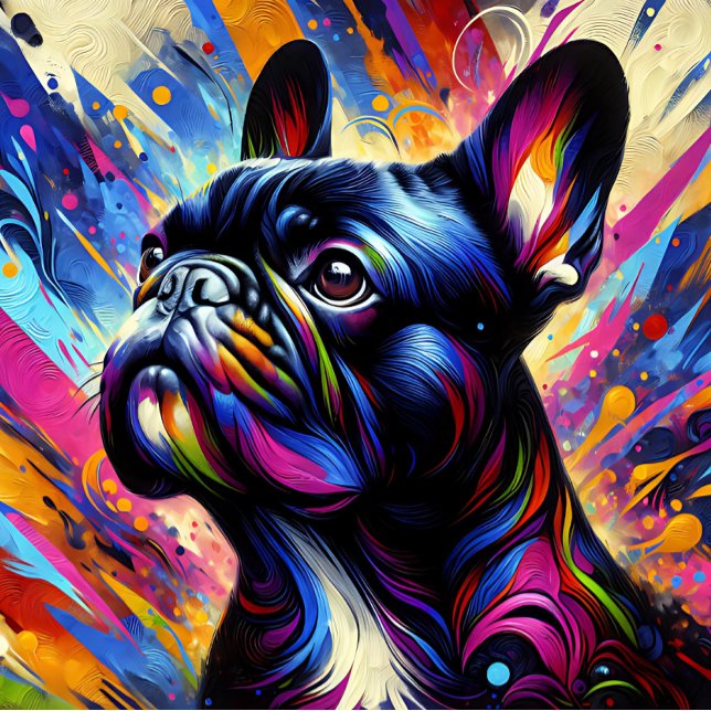 Puzzle Impression acrylique noire de Bouledogue français  (Créateur téléchargé)