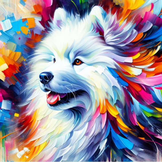 Puzzle Impression acrylique Samoyède | Coloré | Vibrant (Créateur téléchargé)
