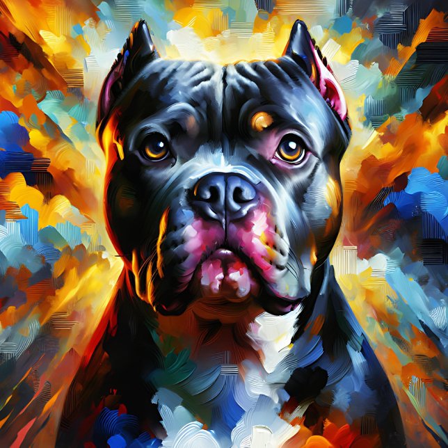 Puzzle Impression d'art acrylique de chien American Bully (American Bully Pitbull Dog Acrylic Art Print)