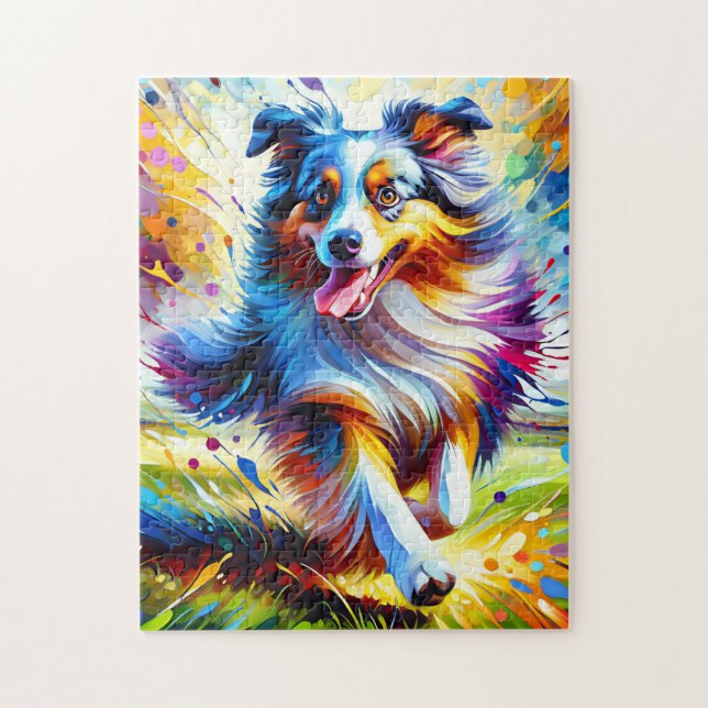 Puzzle Impression d'art acrylique de Chien berger austral (Vertical)