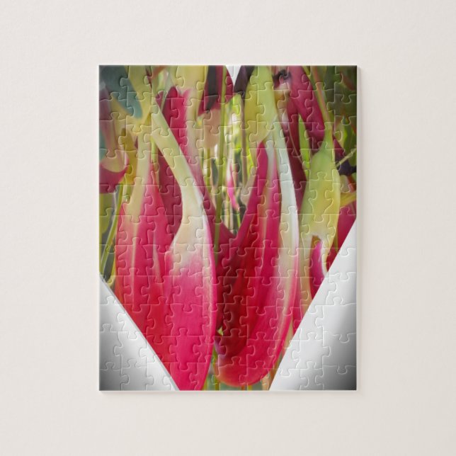 Puzzle Impression d'art de cœur floral (Vertical)