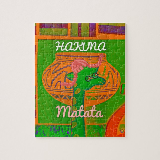 Puzzle Impression d'art de girafe Hakuna (Vertical)