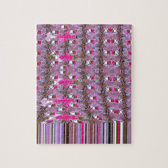 Puzzle Impression d'art de motif abstrait dense et comple (Vertical)