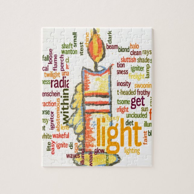 Puzzle Impression d'art de nuage de mots de Flamme de Bou (Vertical)