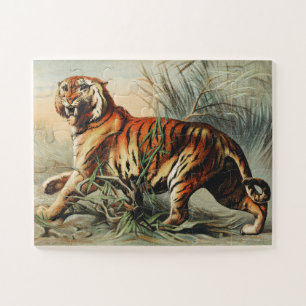Puzzle Impression d'art naturaliste du tigre royal du Ben