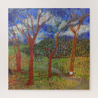 Puzzle Impression de bois coloré d'arbre