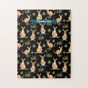 Puzzle Impression de kangourou mignon pour les amoureux d