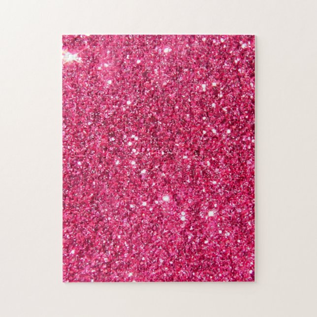 Puzzle Impression de Parties scintillant rose-chaud (Vertical)
