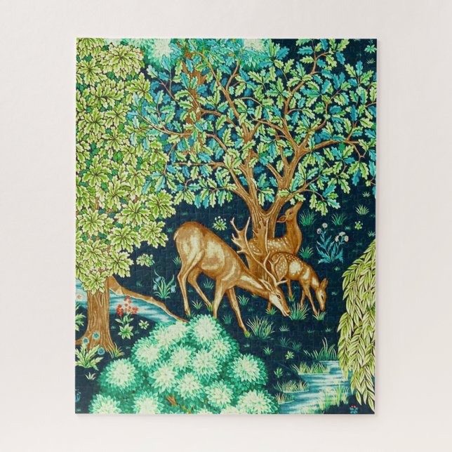 Puzzle Impression de tapisserie Cerf de William Morris au (Vertical)