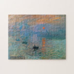 Puzzle Impression Sunrise par Claude Monet<br><div class="desc">Impression Sunrise par Claude Monet. S'il vous plaît visitez mon magasin pour un design plus intéressant et plus de choix de couleurs. => zazzle.com/iwheels*</div>