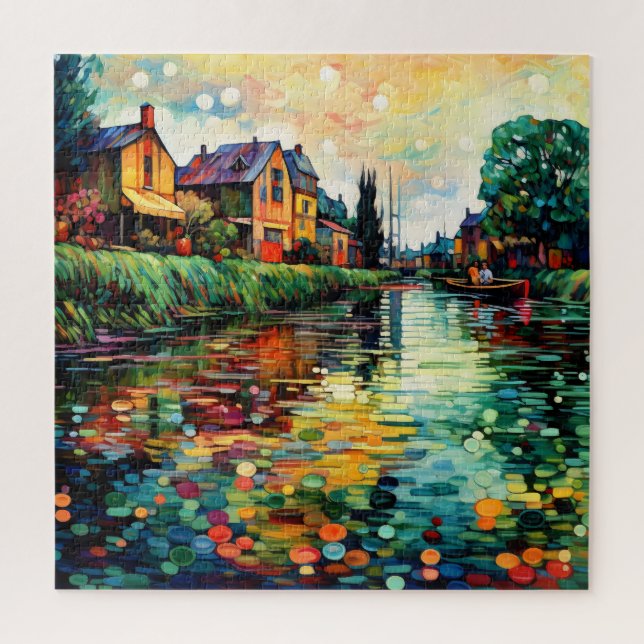 Puzzle Impressionnisme de la rive du fleuve (Vertical)