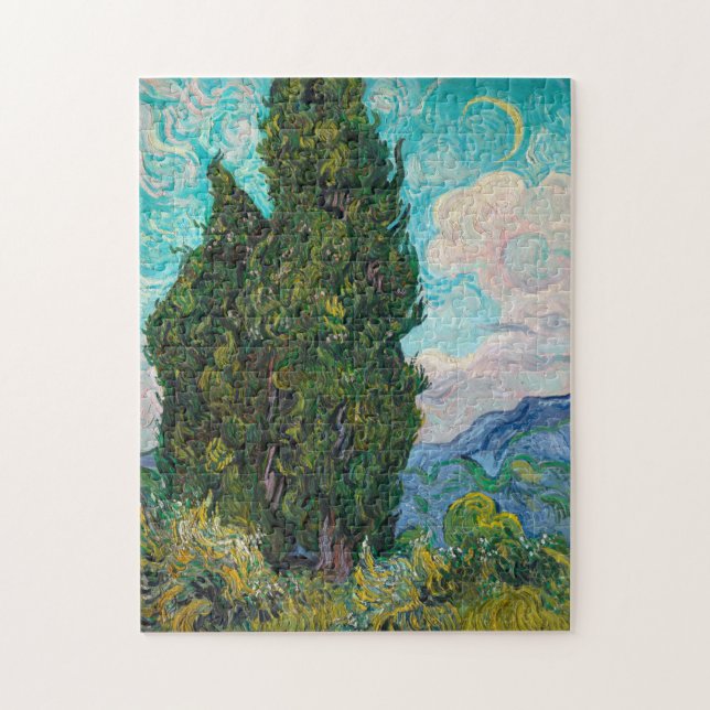 Puzzle Impressionnisme Vincent Van Gogh Cyprès Peinture (Vertical)