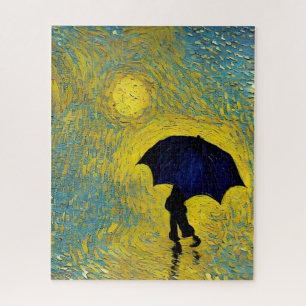Puzzle Impressionniste besoin parapluie sur le jour jaune