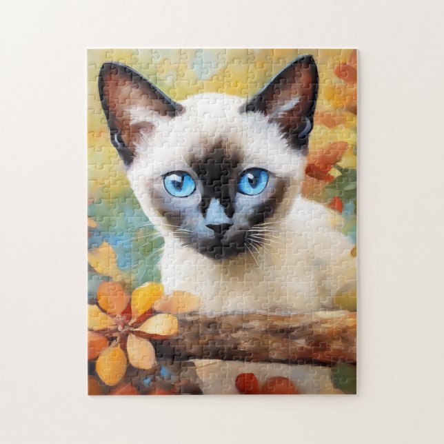Puzzle Impressionniste Siamese Kitten (Vertical)