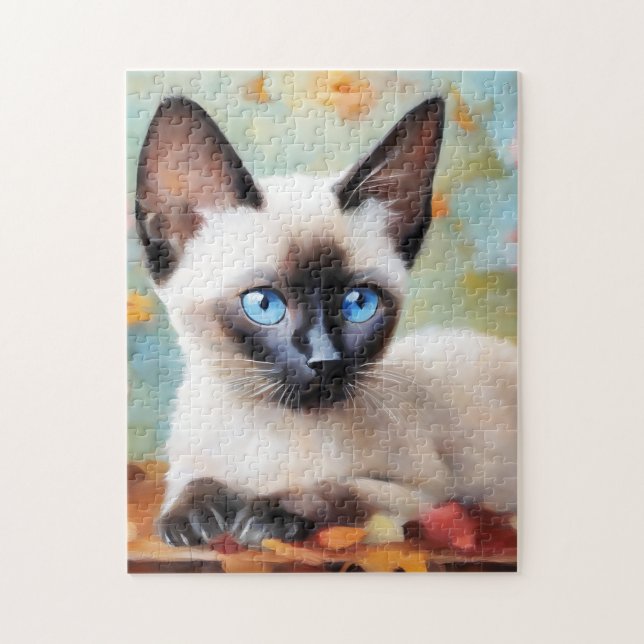 Puzzle Impressionniste Siamese Portrait (Vertical)