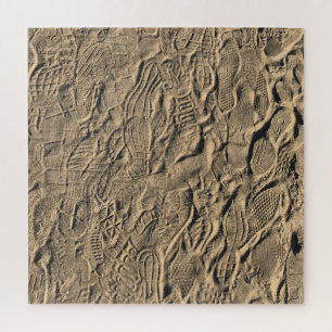 Puzzle Imprimantes de chaussures dans le sable