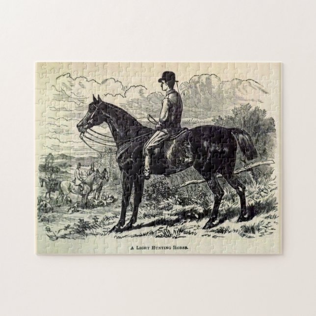 Puzzle Imprimé au 19e siècle Un cheval de chasse léger (Horizontal)