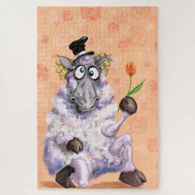 Puzzle In Love Ram - Romantique - Ajouter votre texte / n (Vertical)